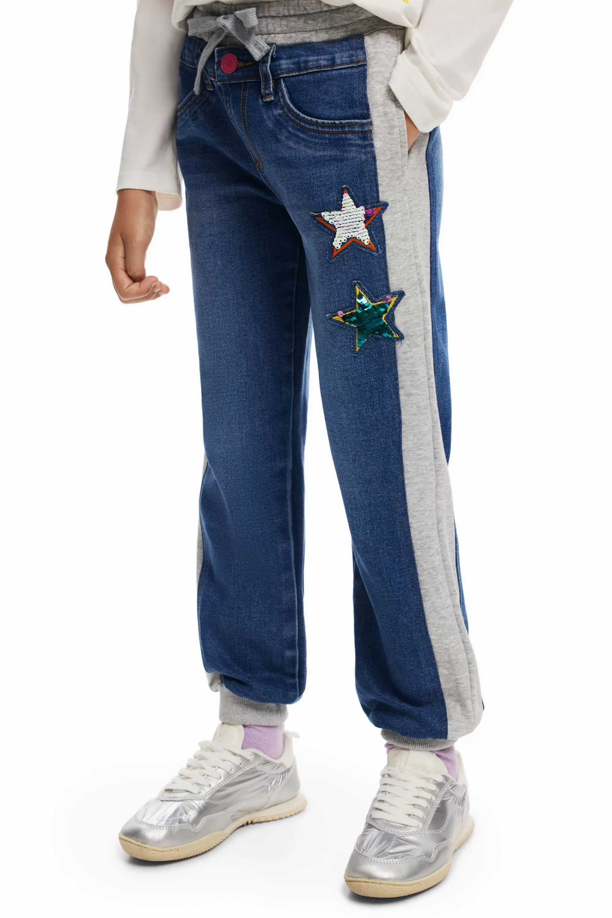 Desigual Skirts And Trousers>Ribbed star jogger pants