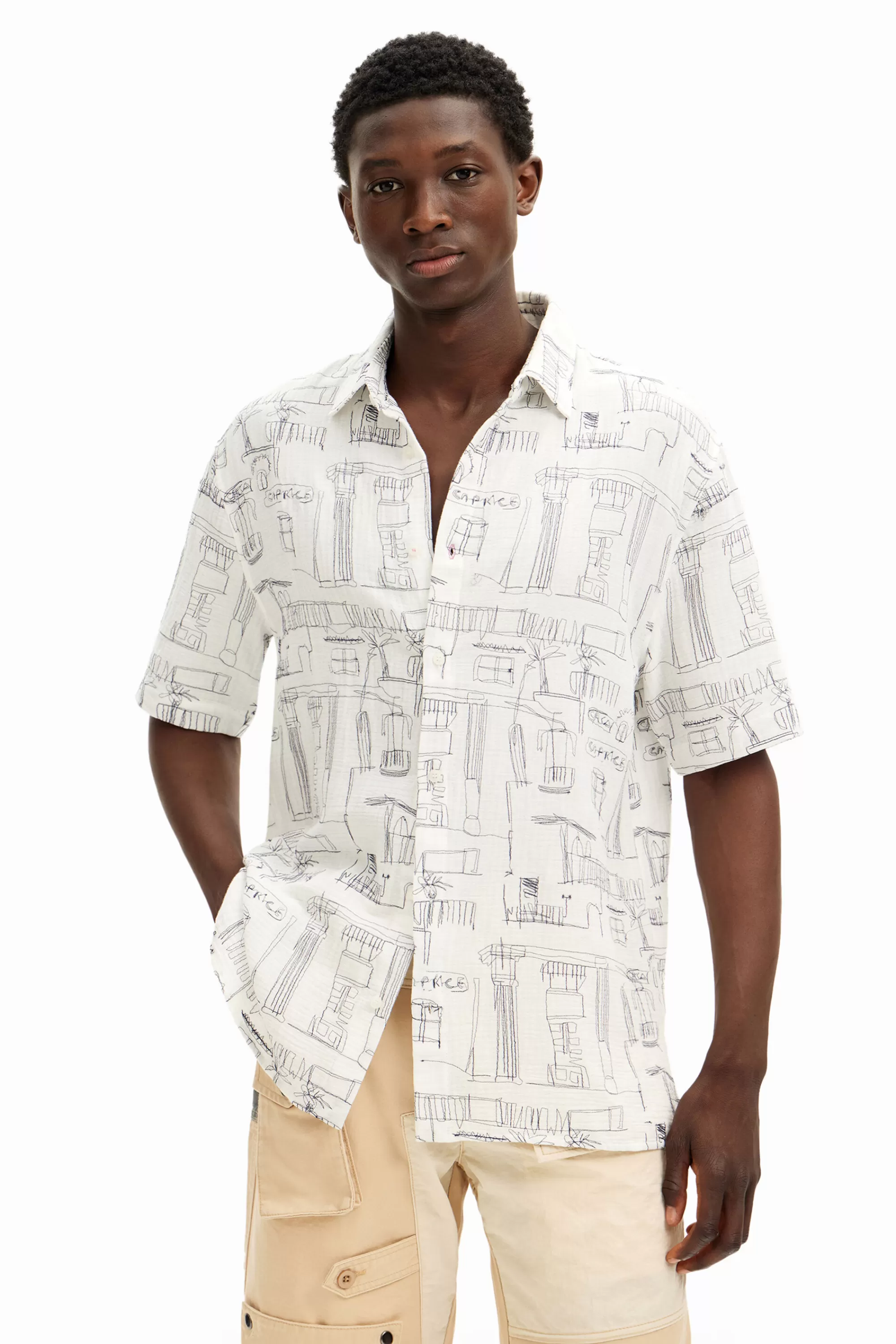 Desigual T-shirts | Shirts>Shirt with column illustrations