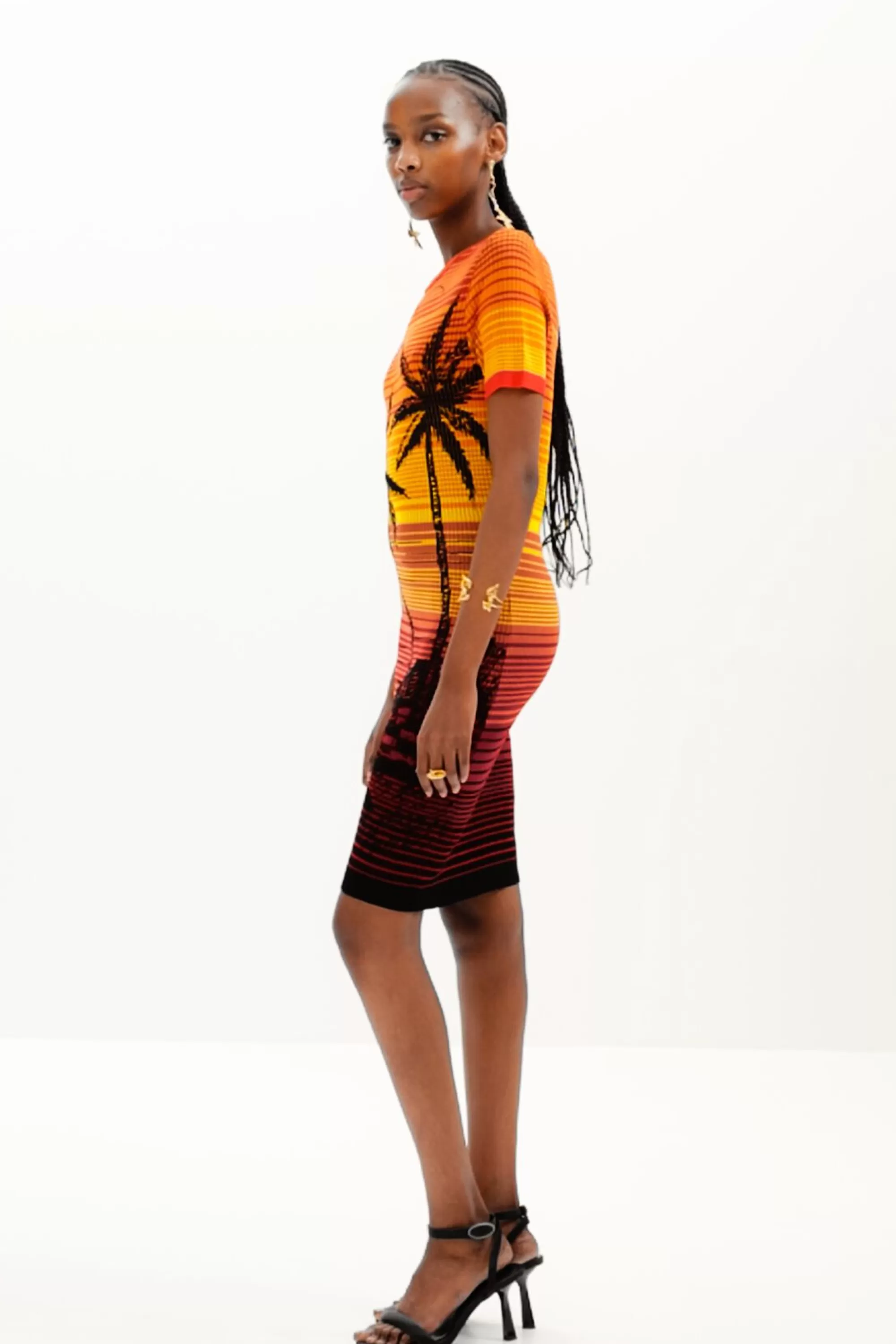 Desigual Dresses And Jumpsuits>Short knit palm tree dress