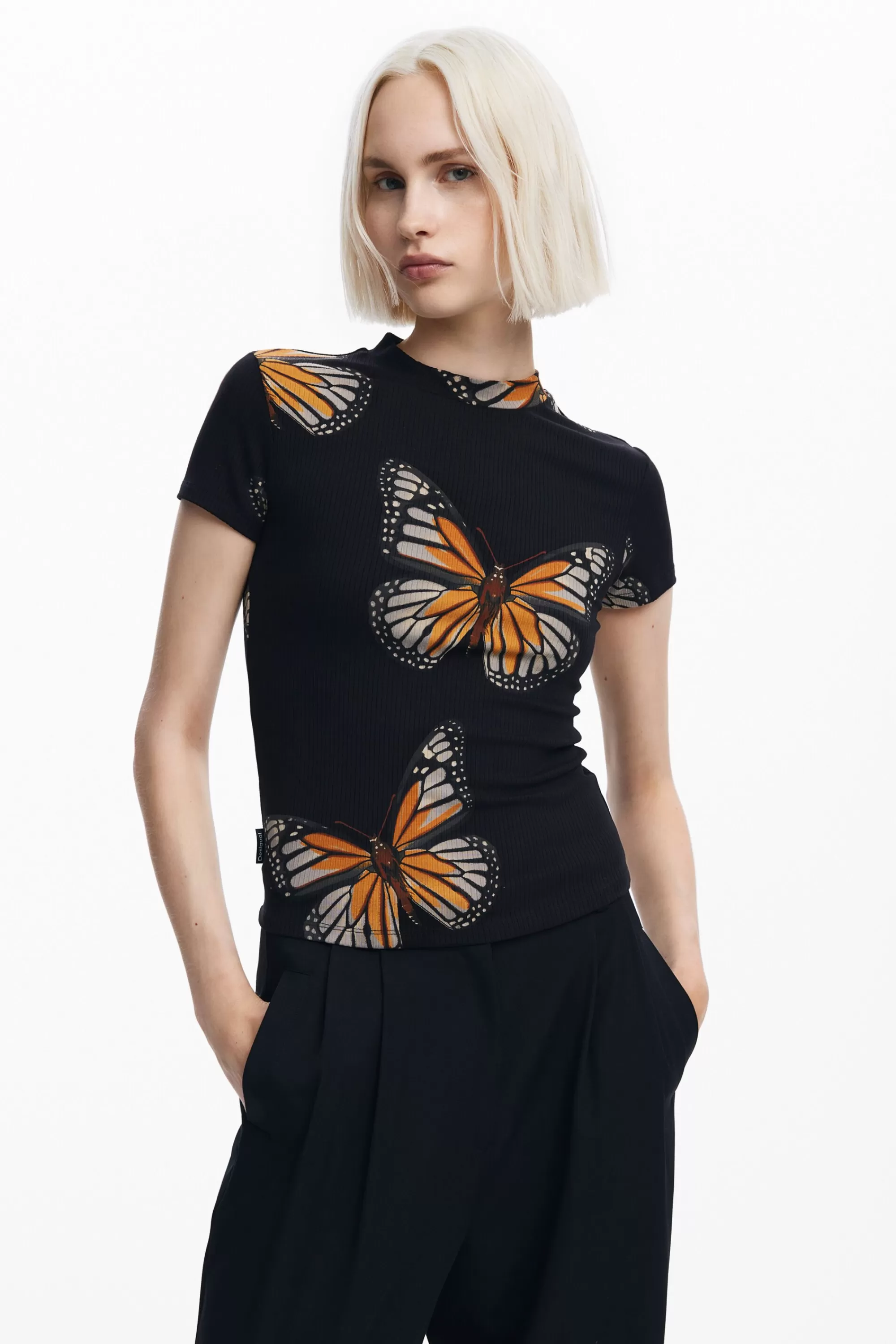 Desigual Knitwear | Shirts And Blouses>Short-sleeve butterfly T-shirt