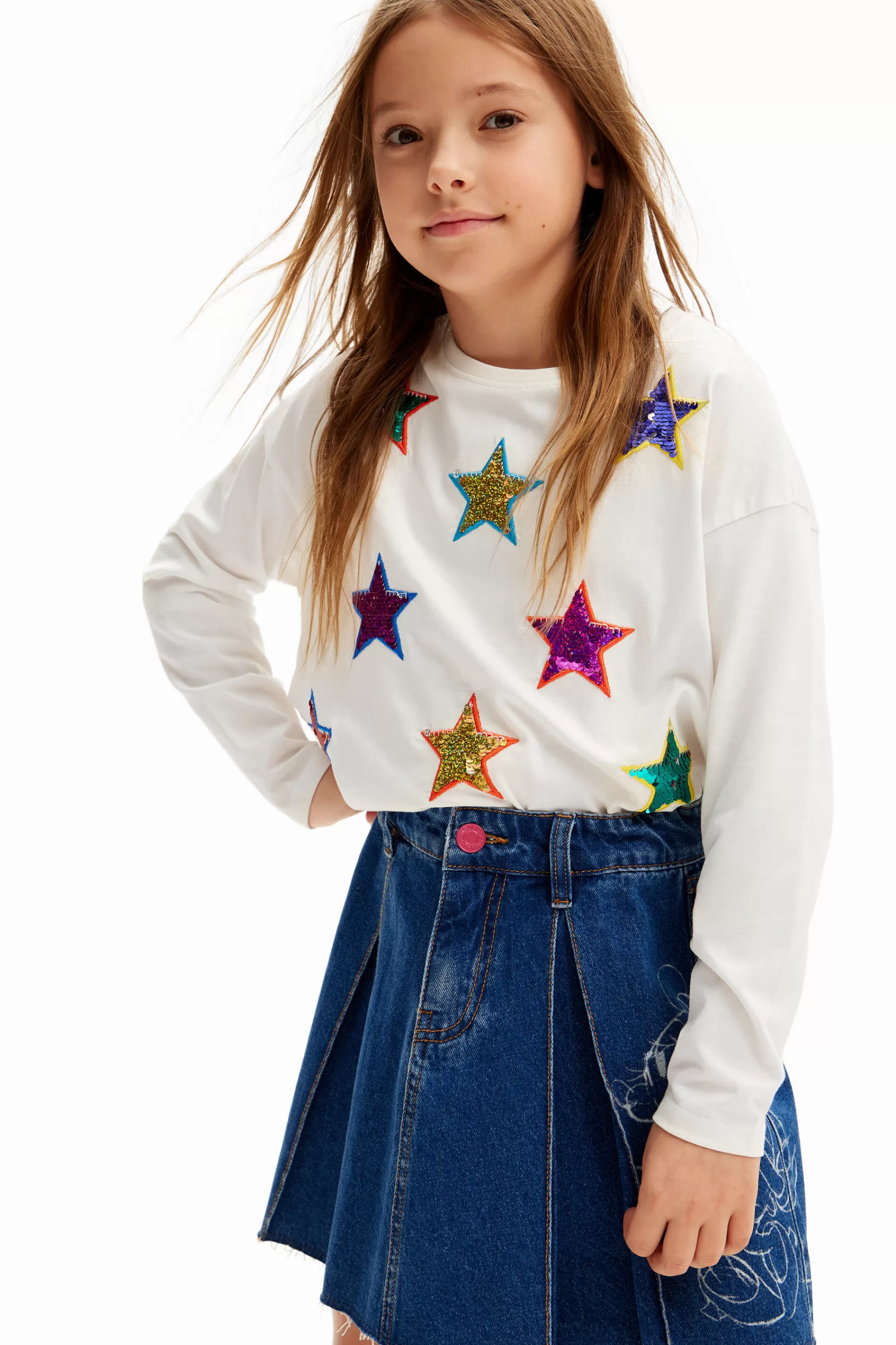 Desigual T-shirts And Shirts>Star print T-shirt