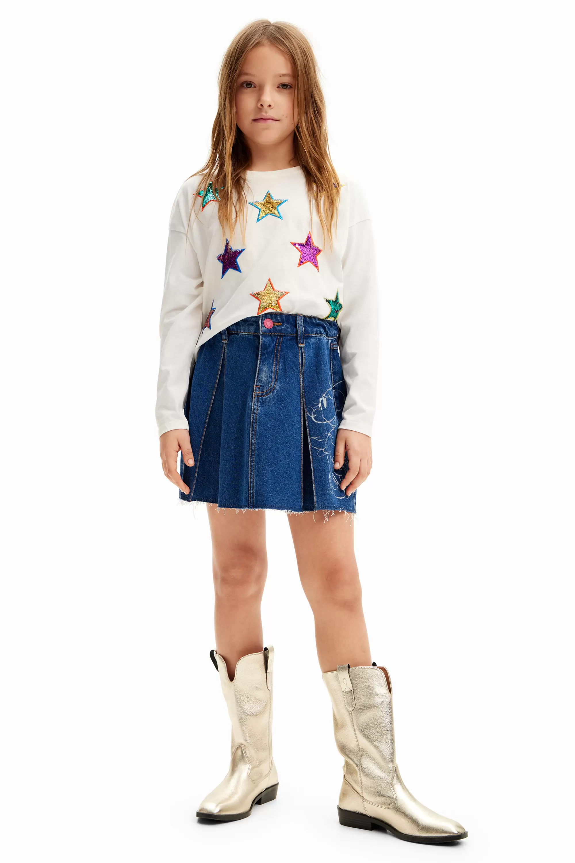 Desigual T-shirts And Shirts>Star print T-shirt