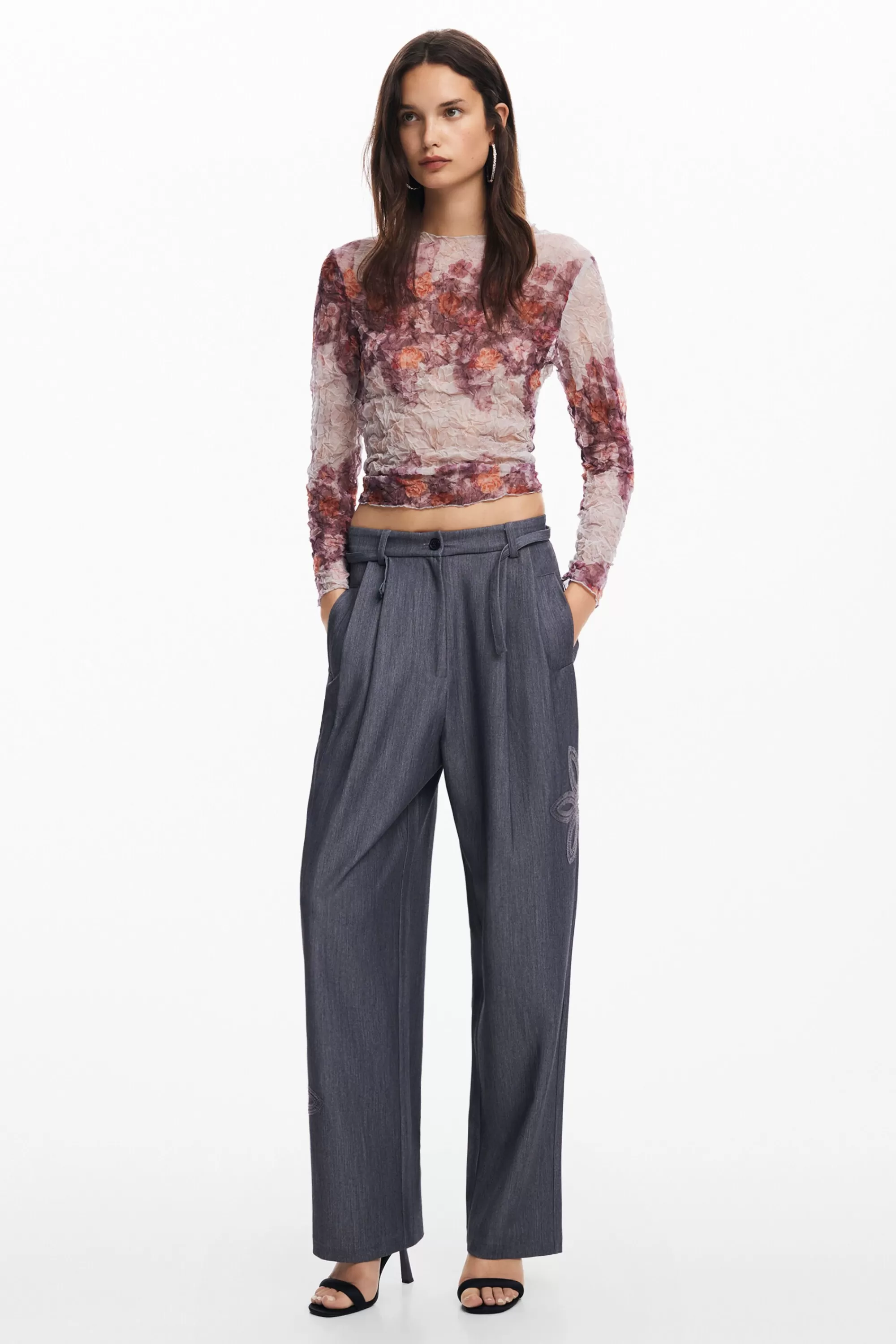 Desigual Pants>Straight long pants