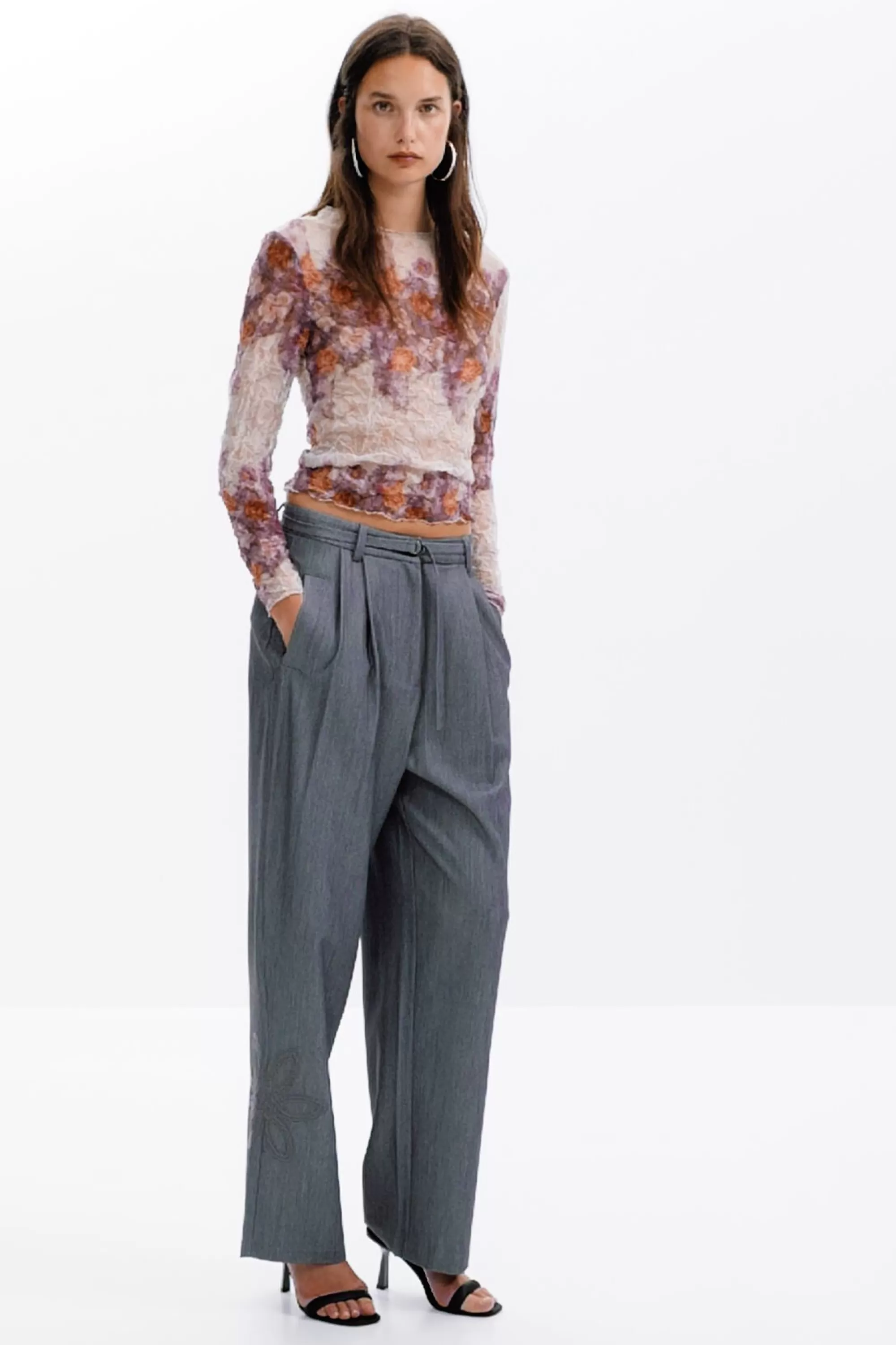 Desigual Pants>Straight long pants