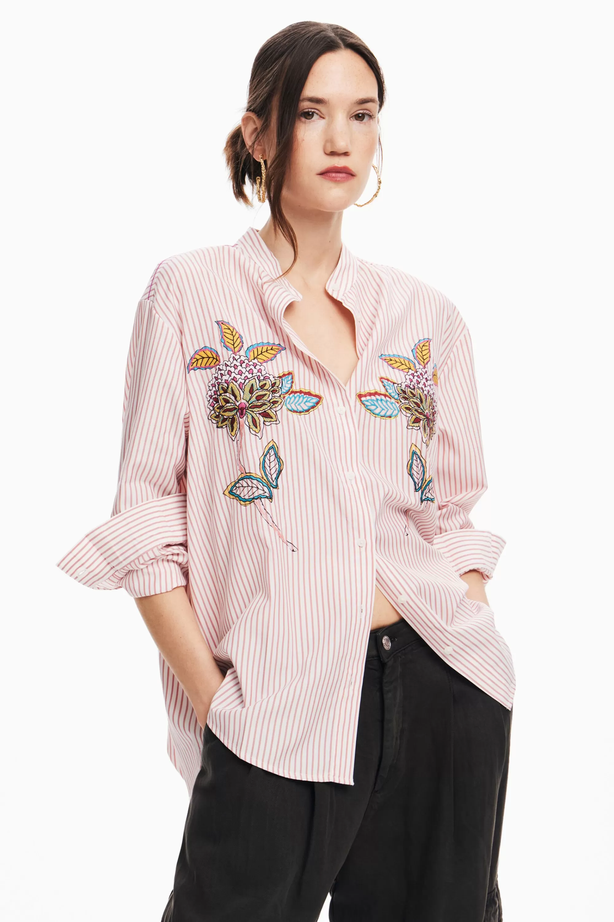 Desigual Shirts And Blouses>Striped floral shirt