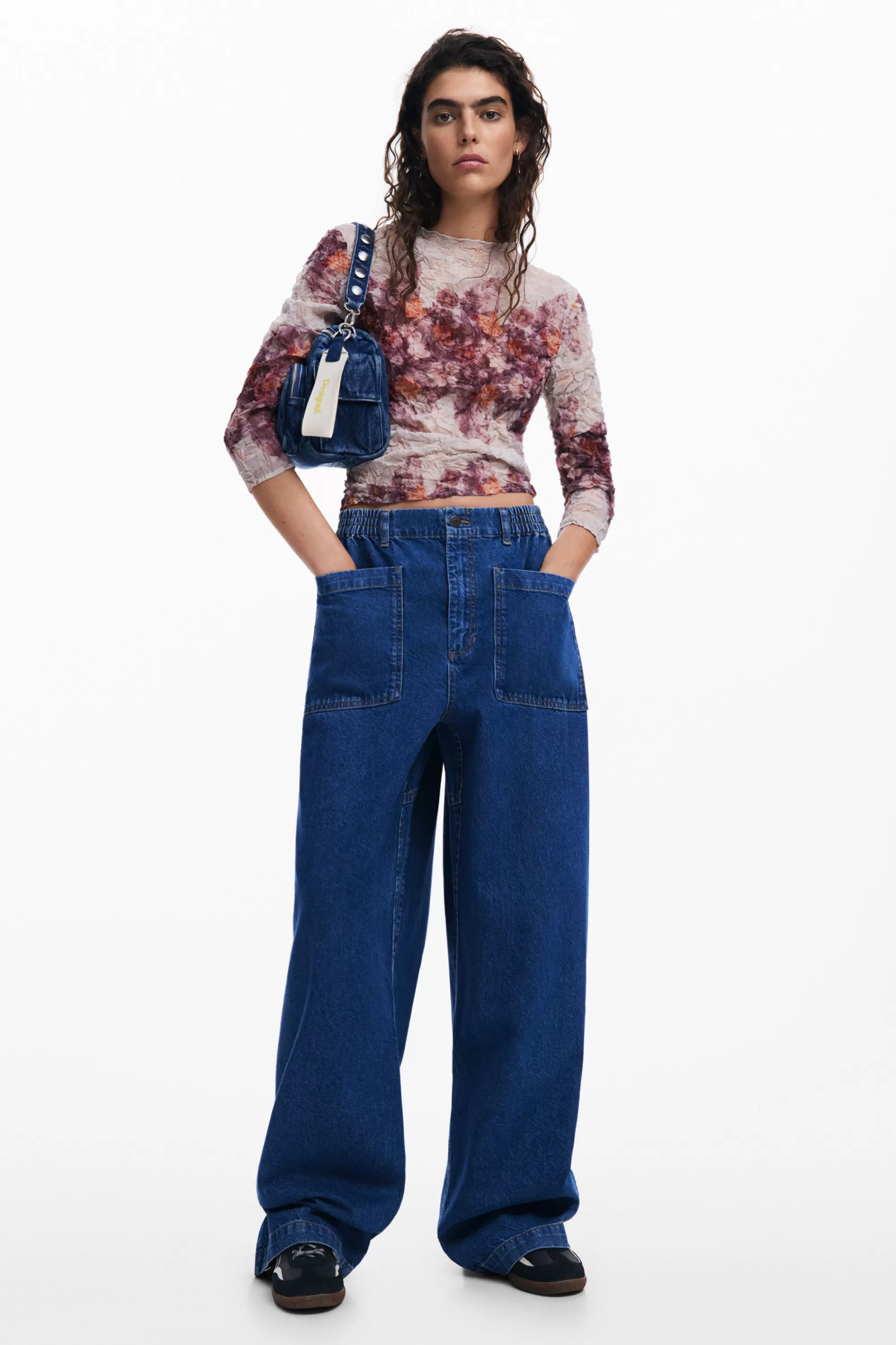 Desigual Shirts And Blouses>Textured floral blouse