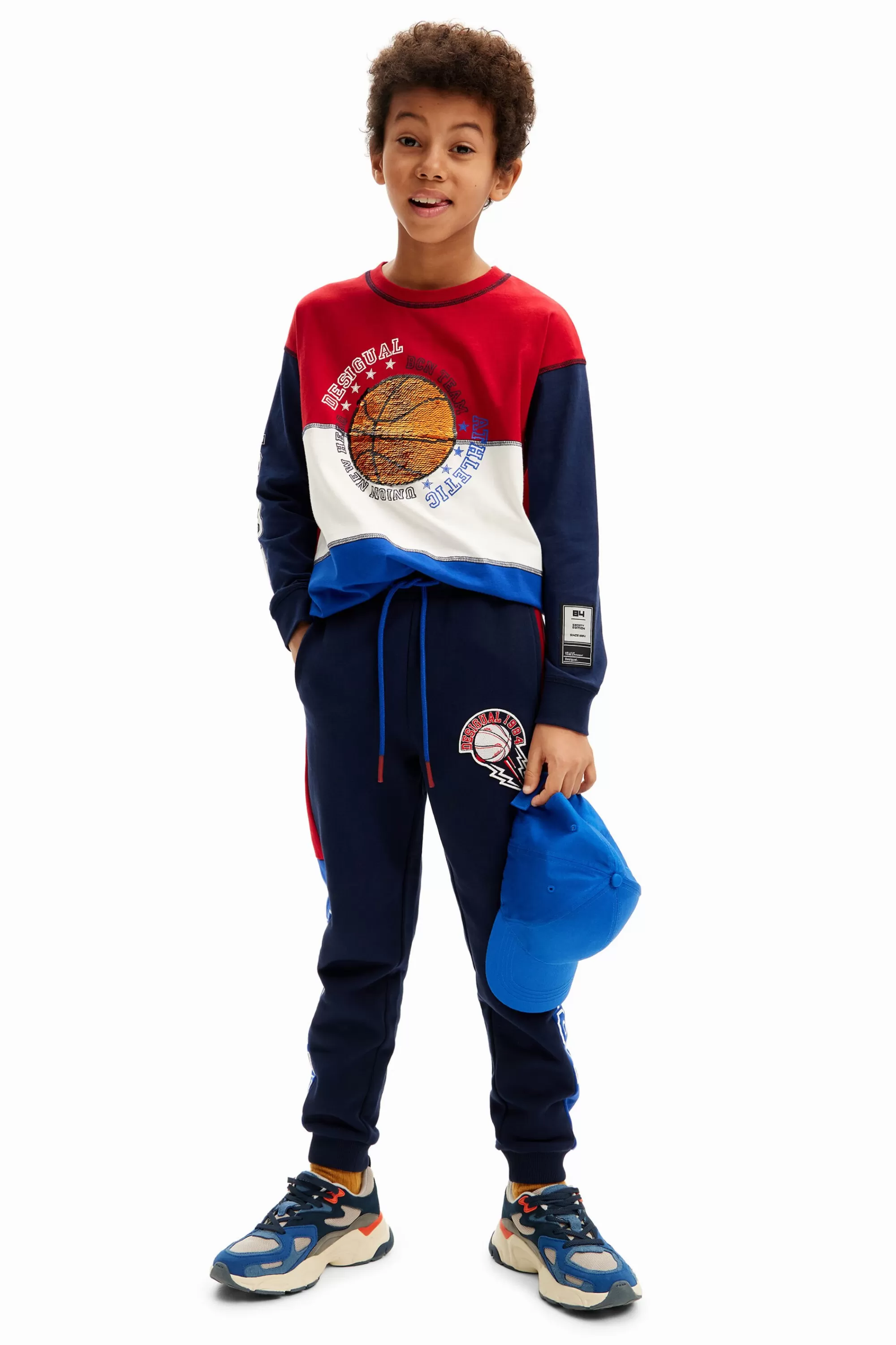 Desigual T-shirts And Shirts>Tricolor basketball T-shirt