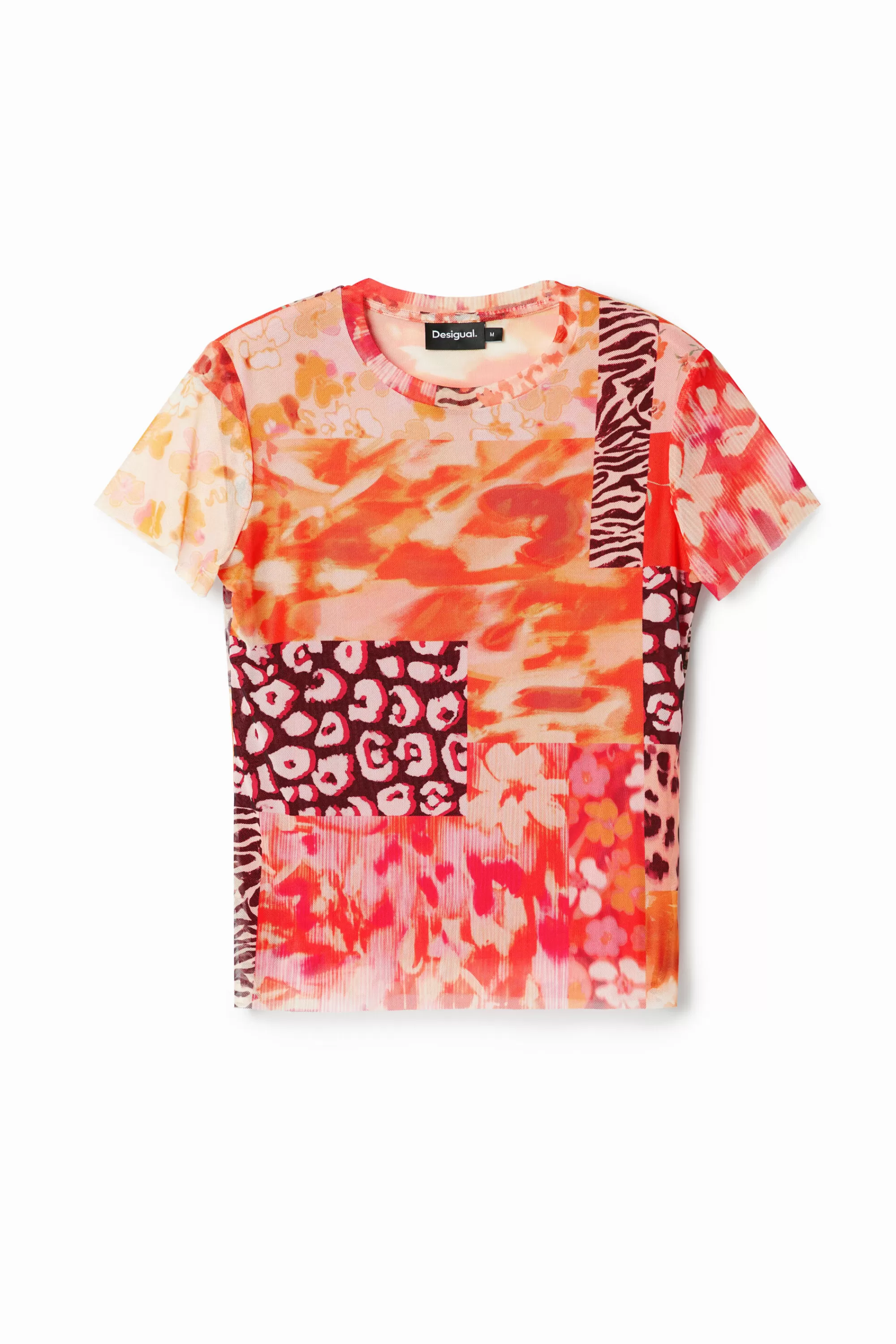 Desigual T-shirts>Tulle patch T-shirt