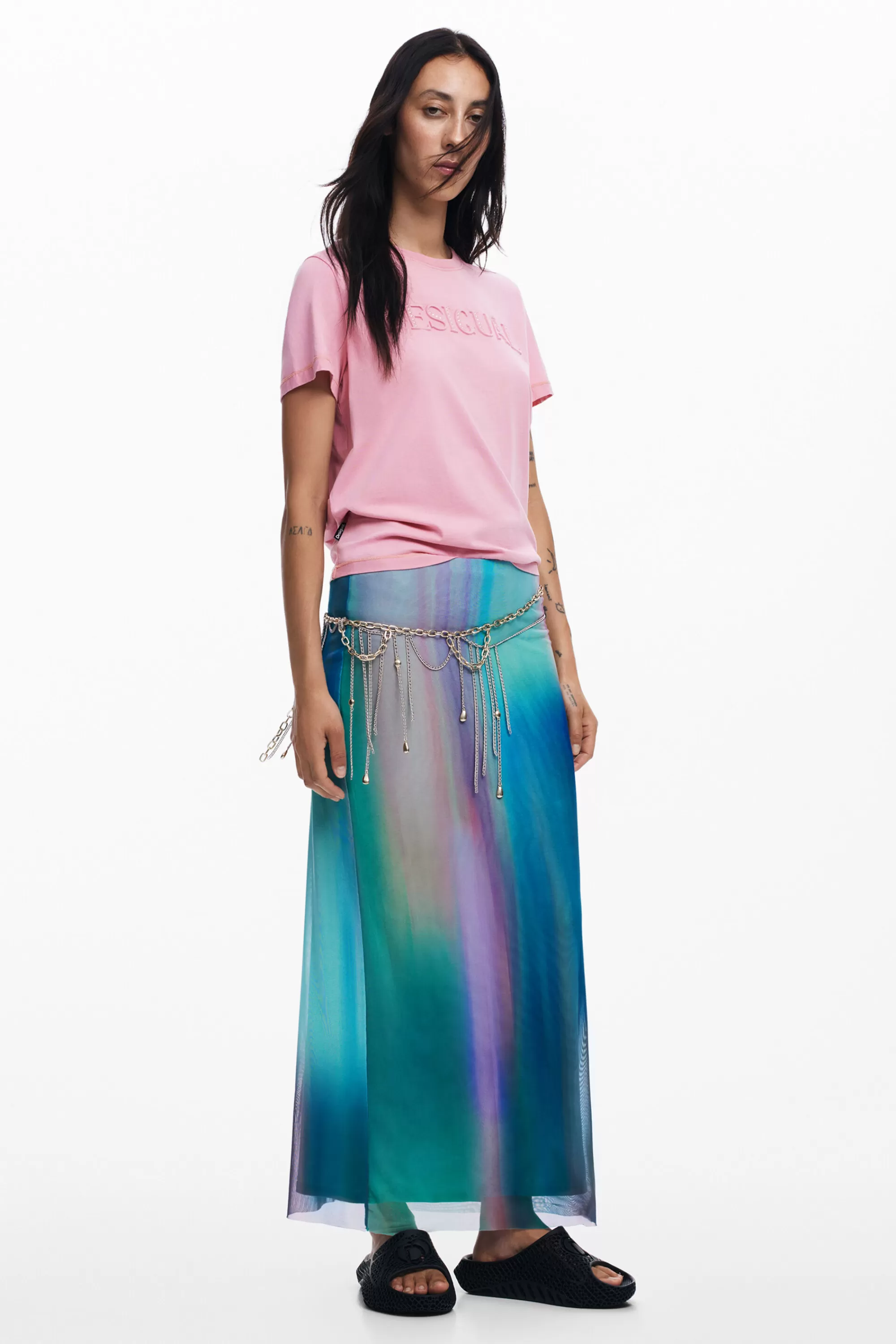 Desigual Skirts And Shorts>Tulle skirt with gradient effect