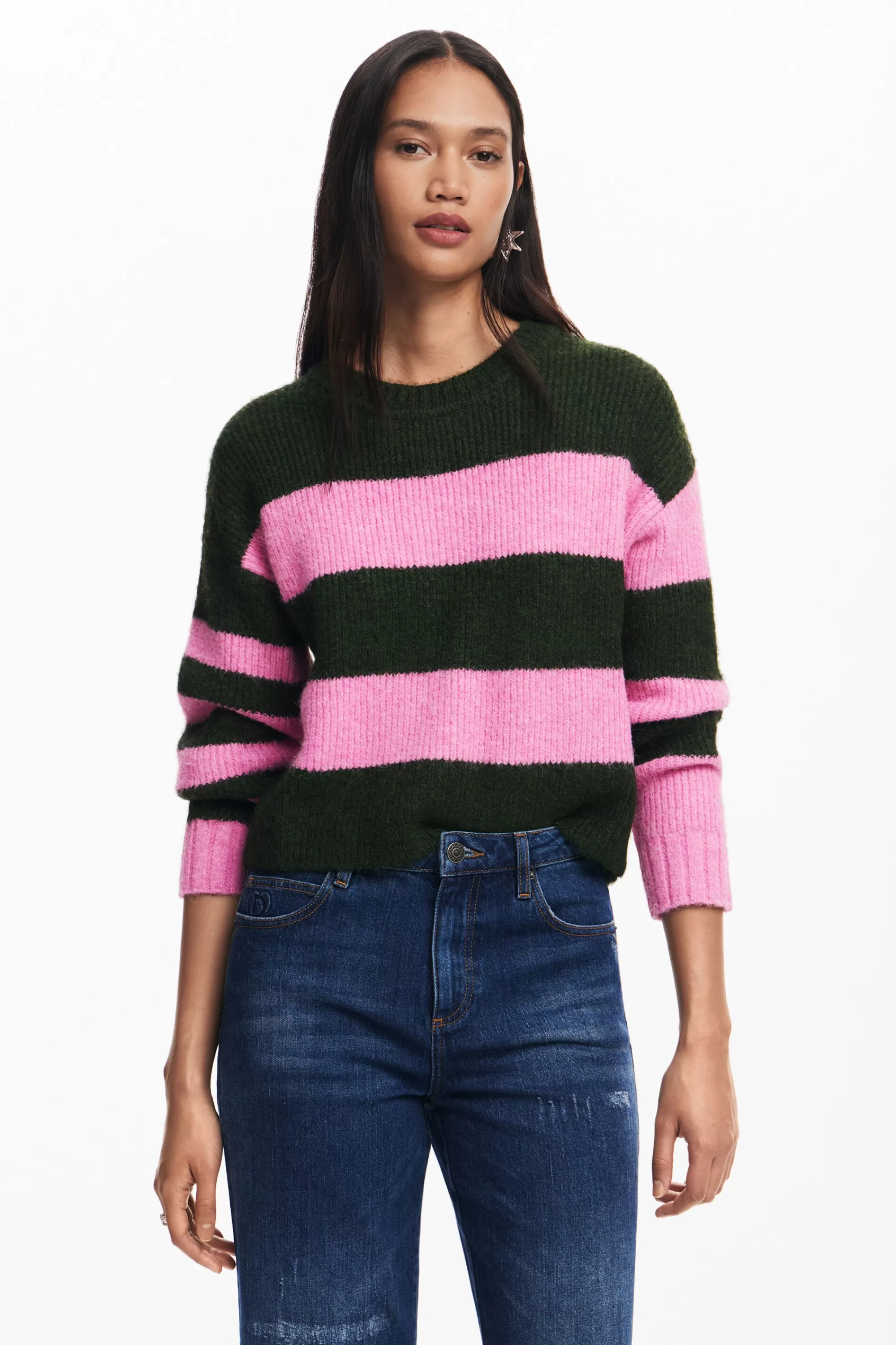 Desigual Knitwear | Sweaters>Two-tone striped sweater