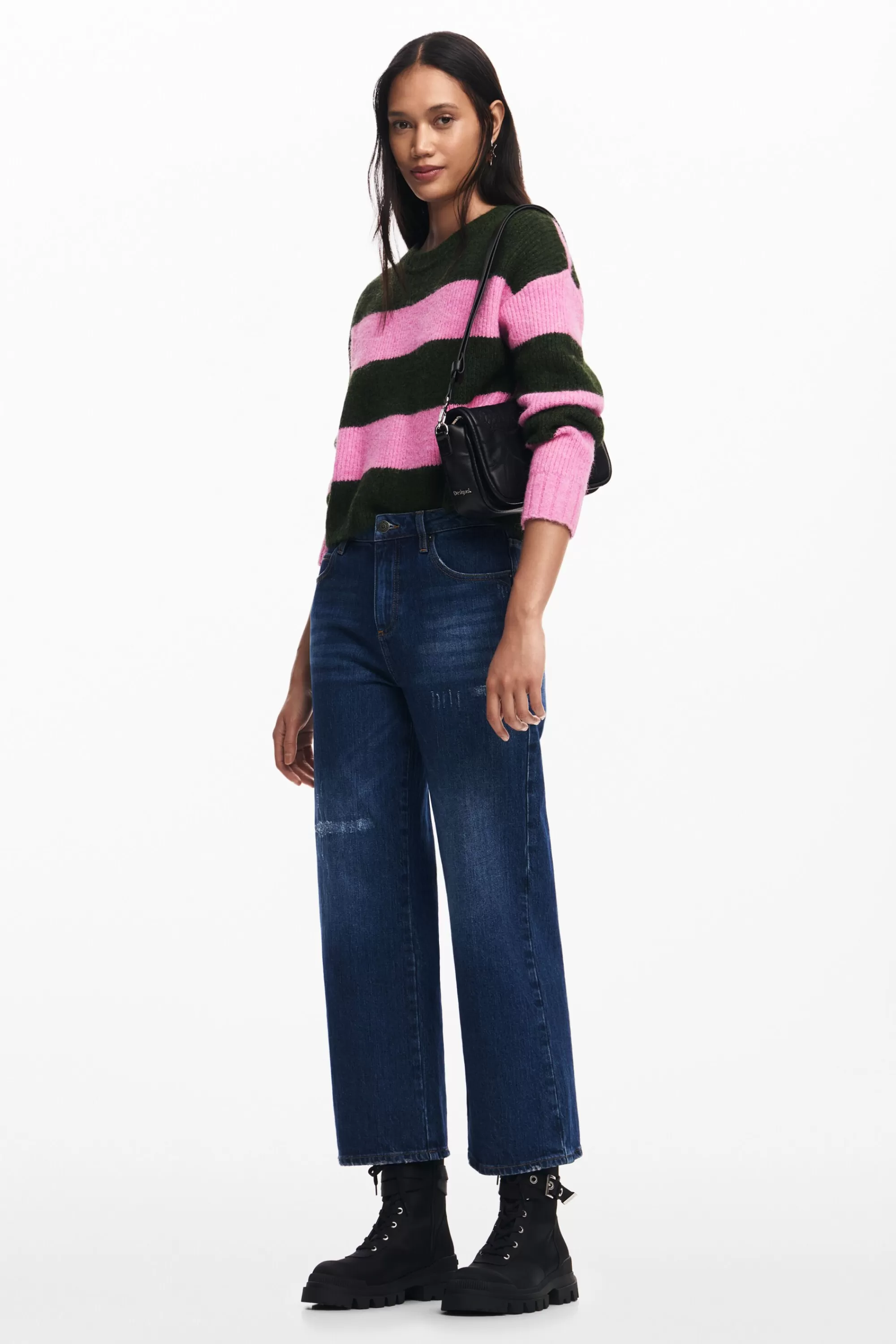 Desigual Knitwear | Sweaters>Two-tone striped sweater