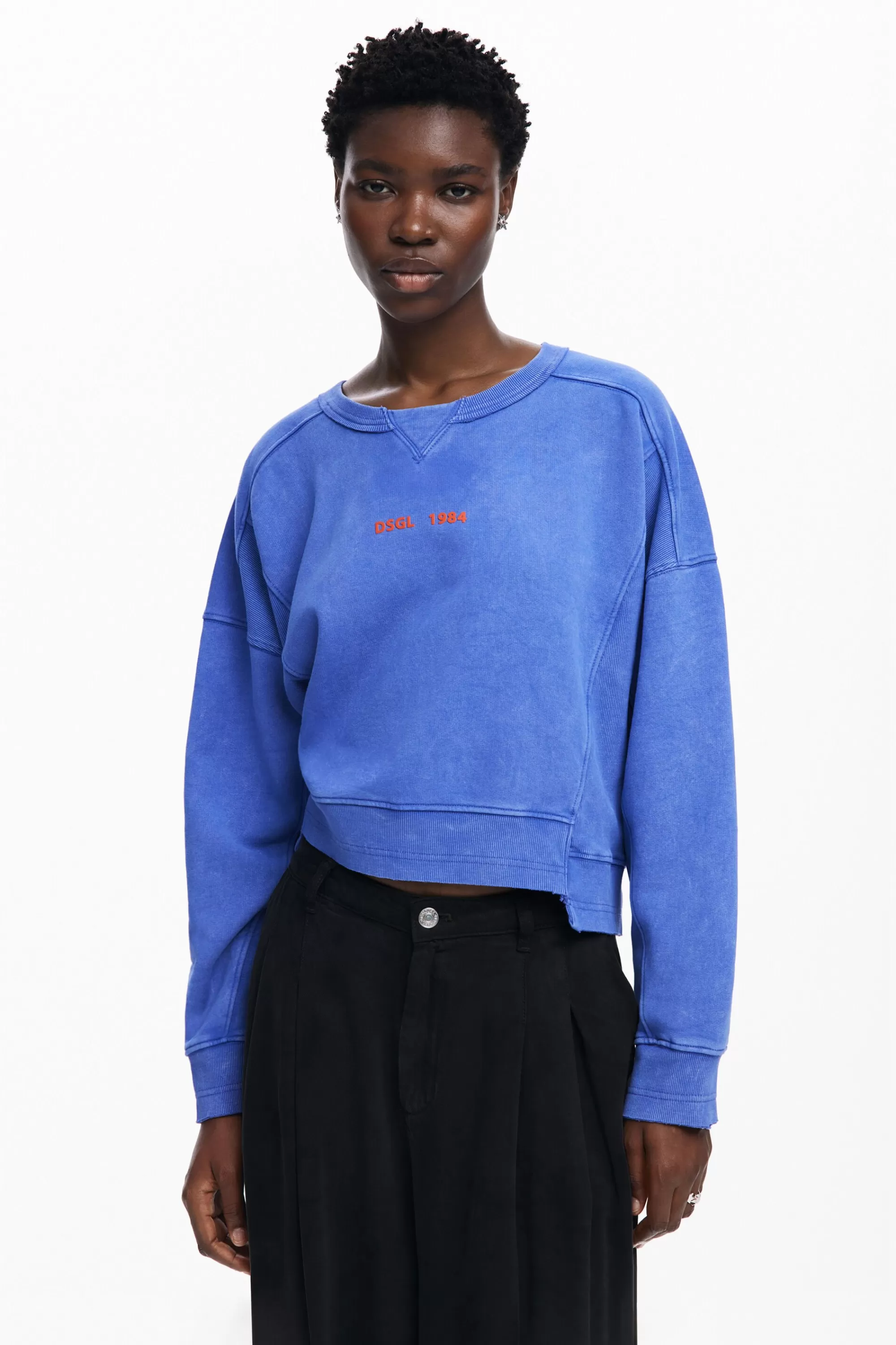 Desigual Sweatshirts | Sweaters>Washed effect sweatshirt