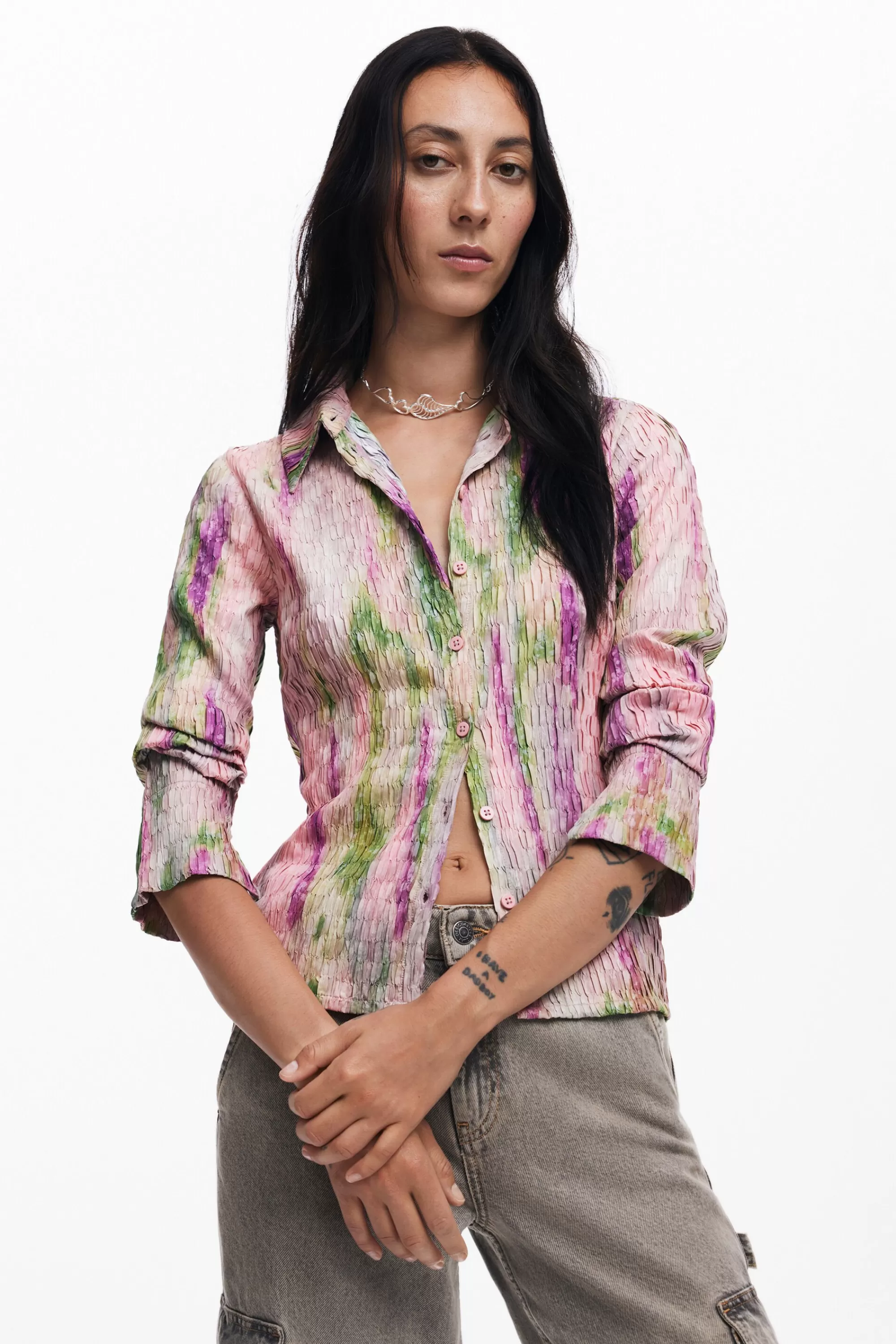 Desigual Shirts And Blouses>Watercolor gradient blouse