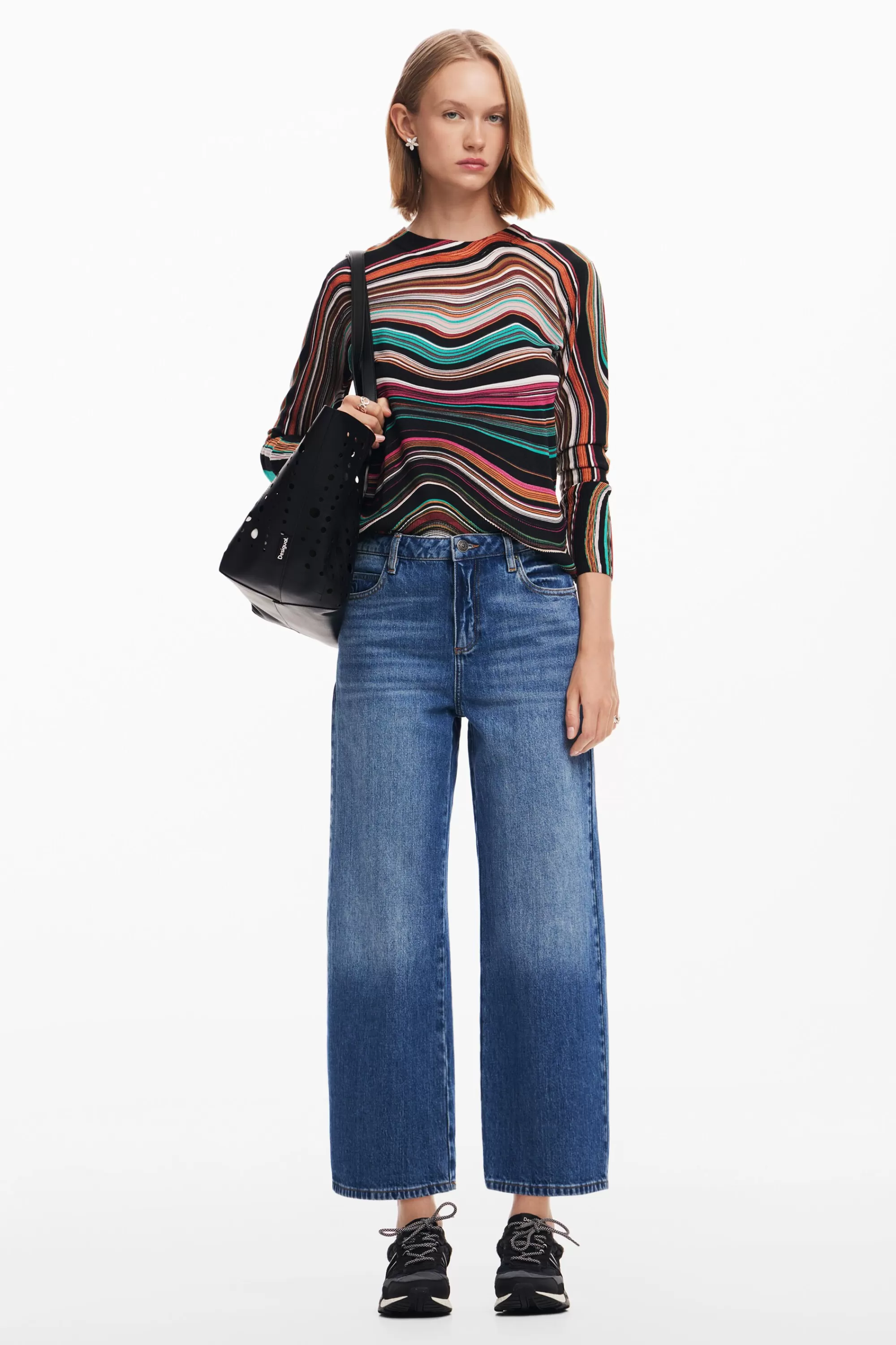 Desigual Knitwear | Sweaters>Wavy striped sweater