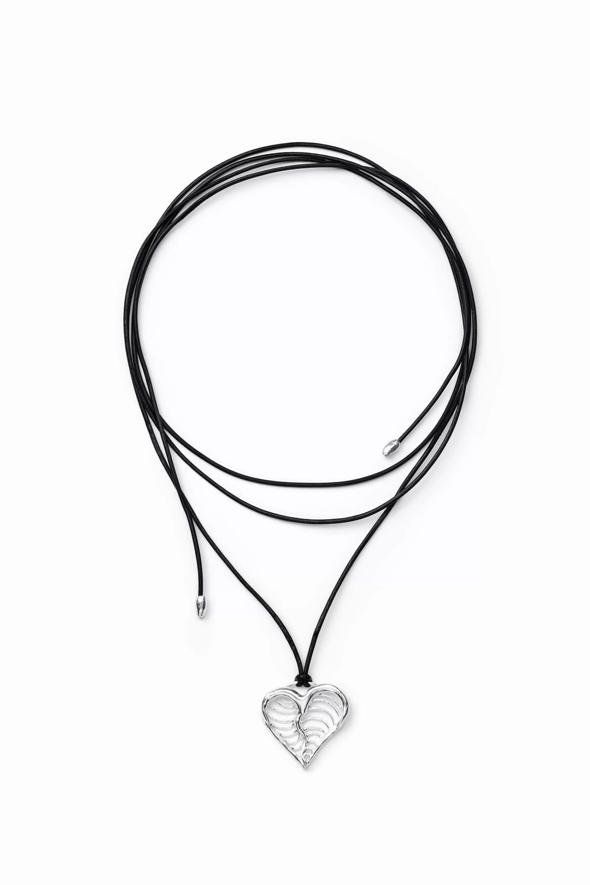 Desigual Jewelry>Zalio cord silver-plated heart pendant