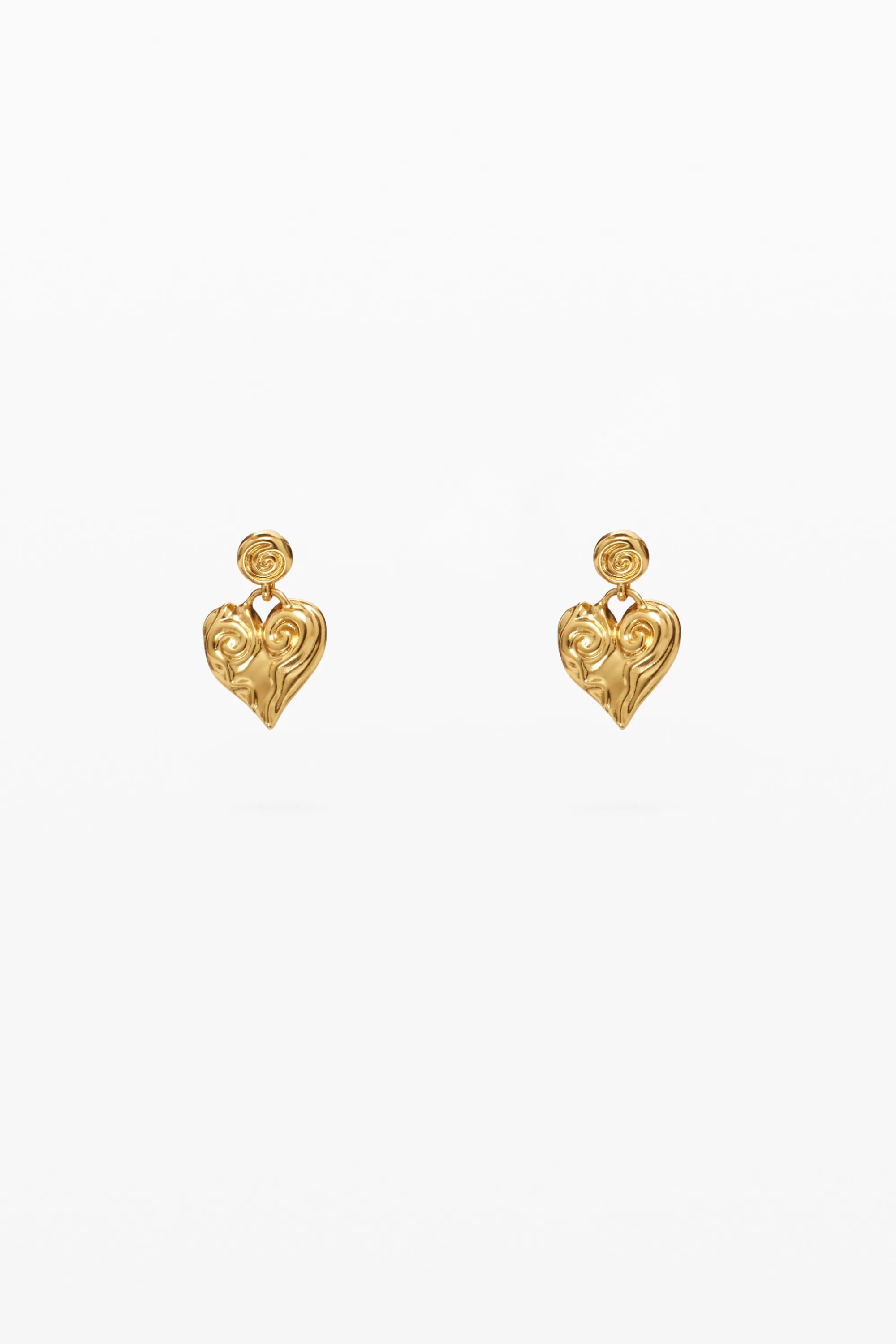 Desigual Jewelry>Zalio gold-plated heart earrings