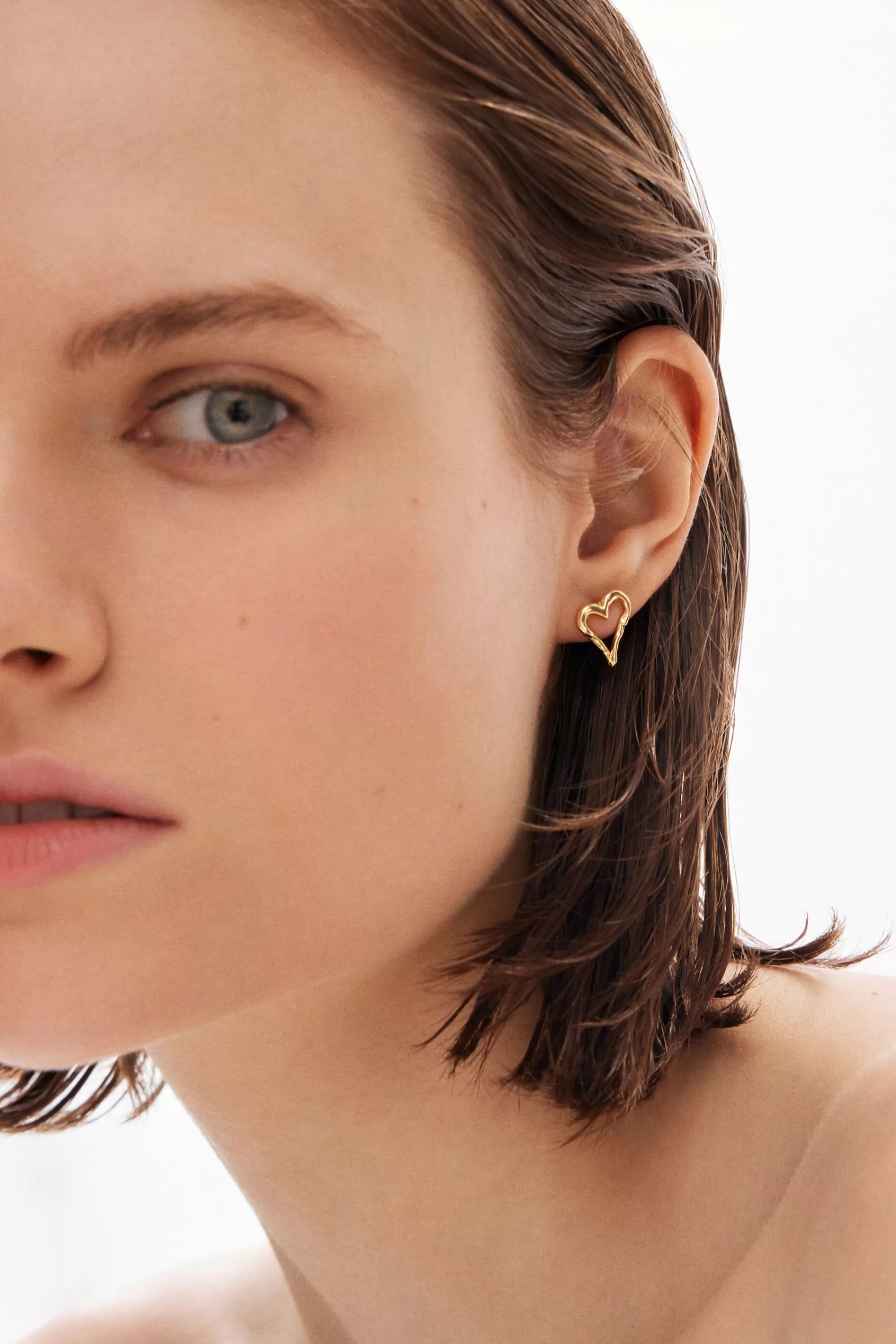 Desigual Jewelry>Zalio gold-plated heart earrings