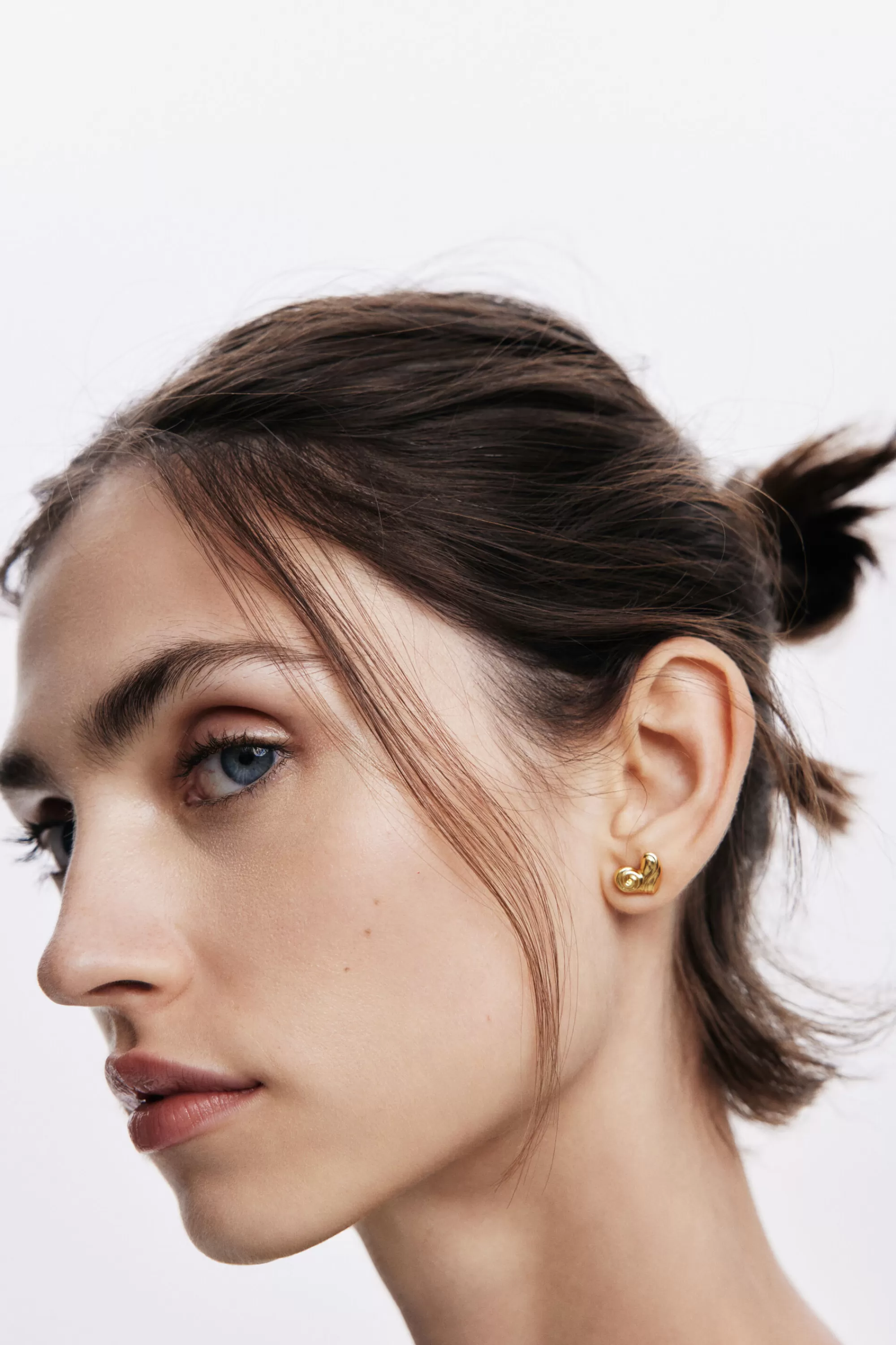 Desigual Jewelry>Zalio gold-plated heart stud earrings