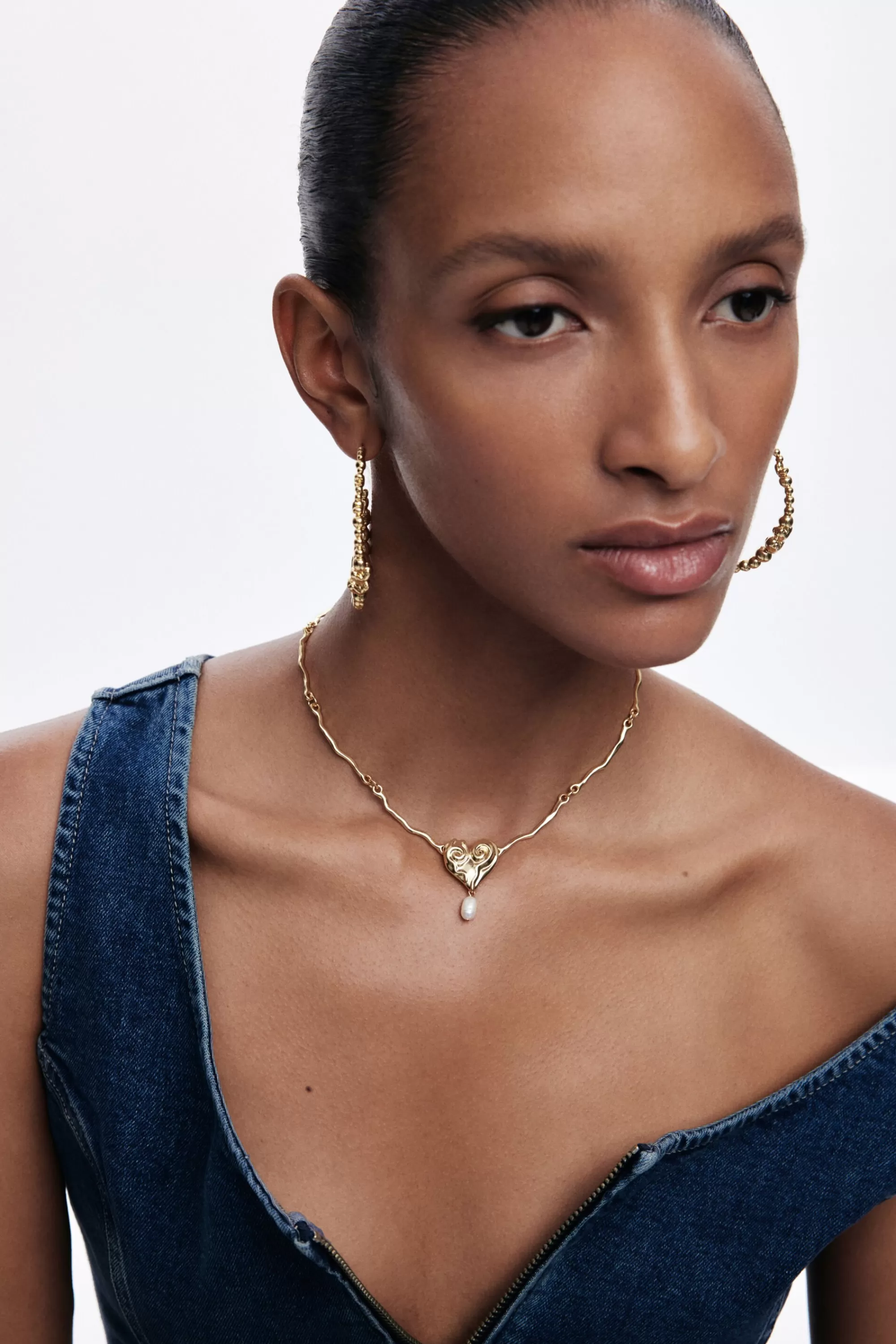 Desigual Jewelry>Zalio gold-plated pearl pendant