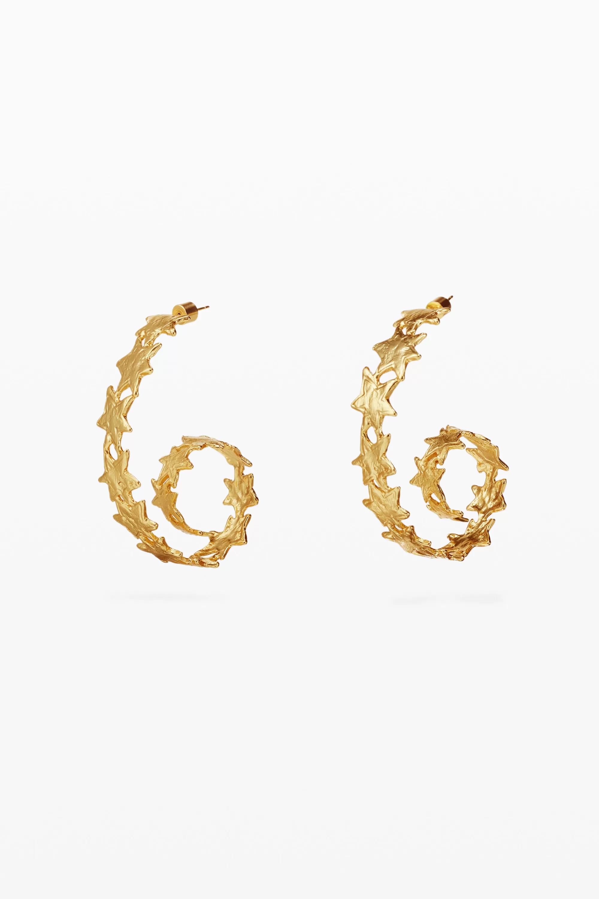 Desigual Jewelry>Zalio gold-plated spiral star earrings