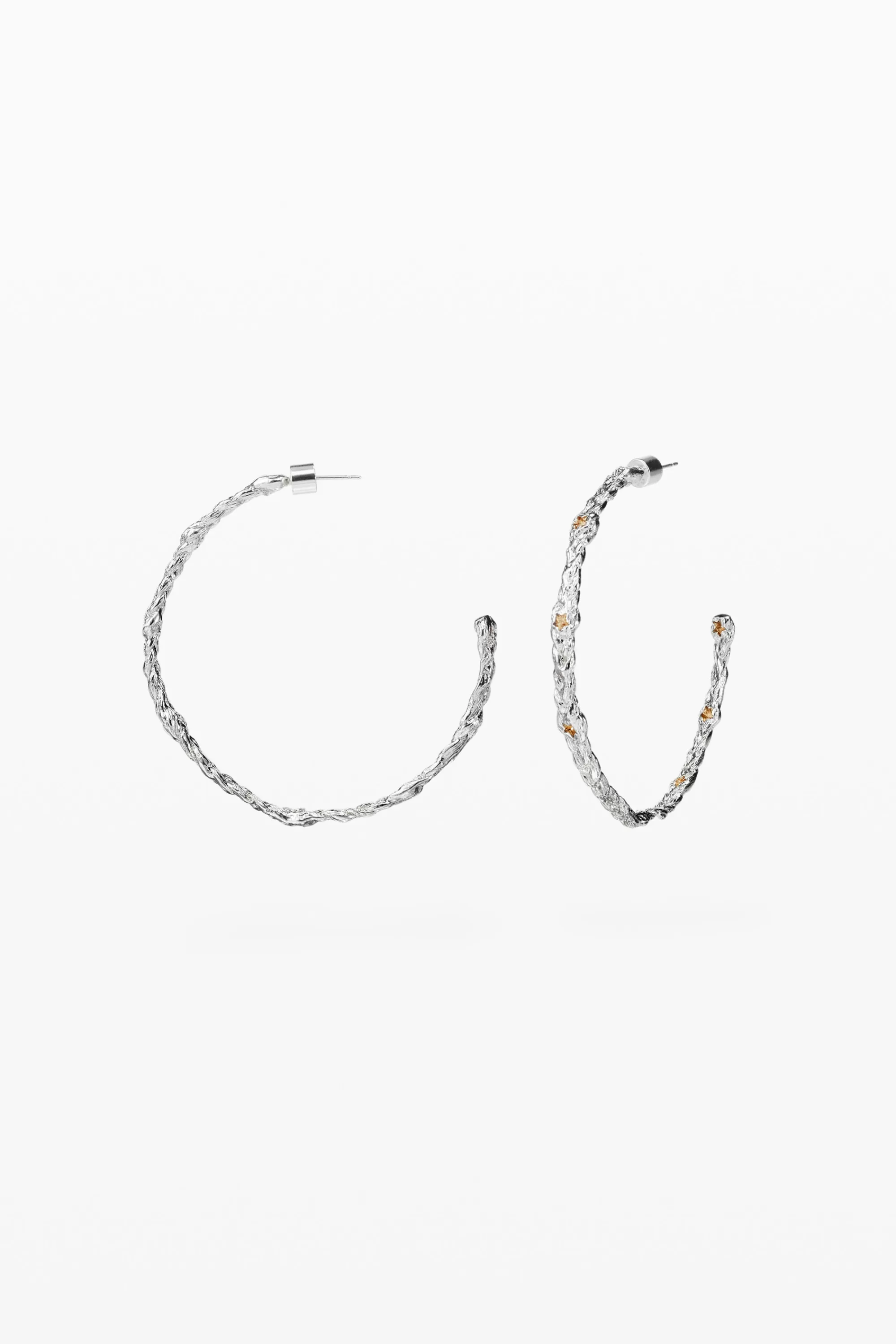 Desigual Jewelry>Zalio silver-plated braided hoop earrings