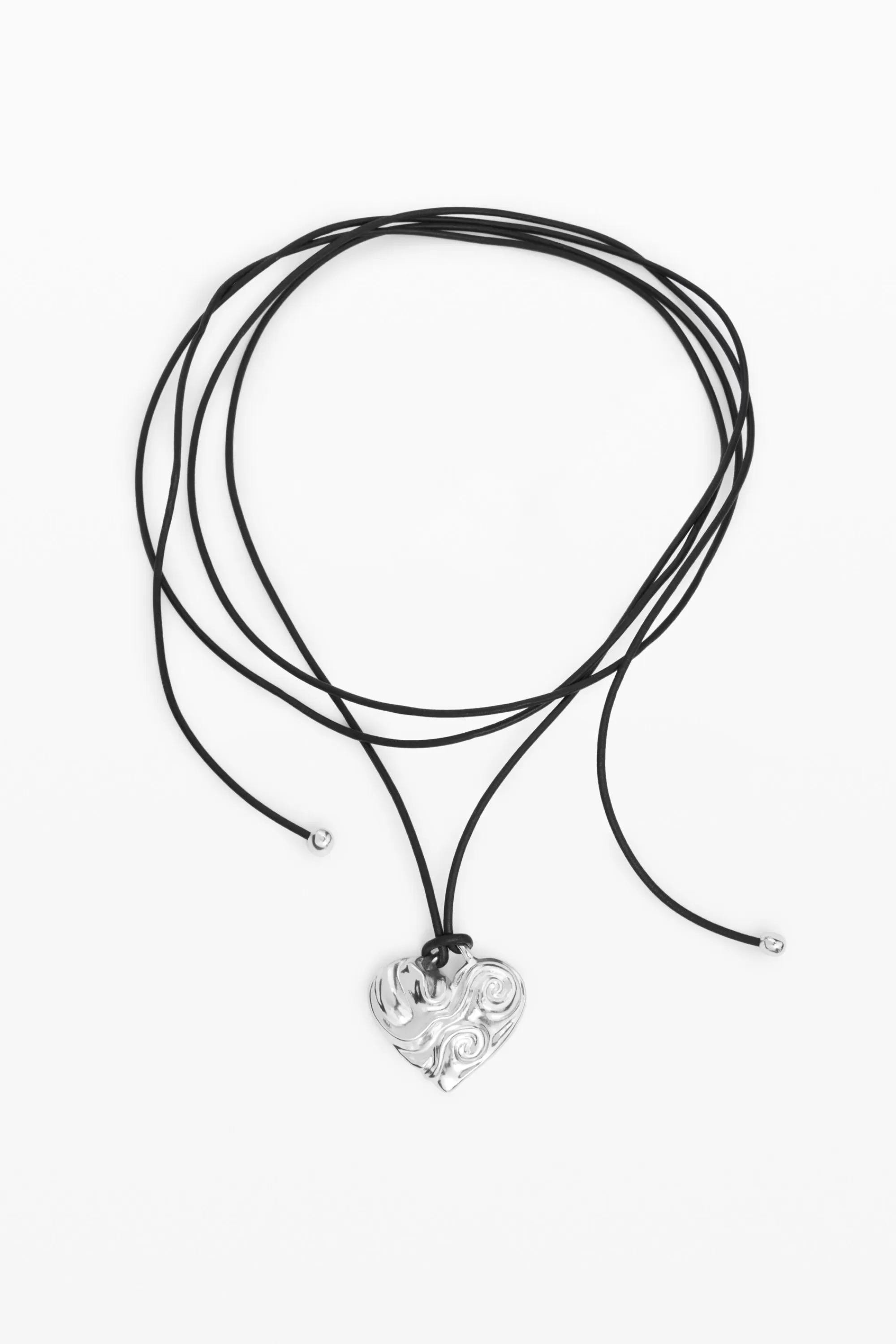 Desigual Jewelry>Zalio silver-plated heart pendant with cord